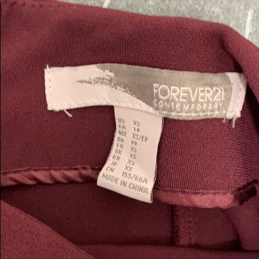 Forever 21 burgundy midi skirt - XS